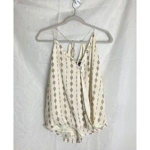 Miss Me Cream and Brown Patterned Camisole